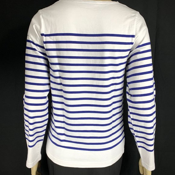 CAPTAIN CORSAIRE Striped Breton Nautical Sailor Logo Sweater Pullover - XS - Picture 6 of 9